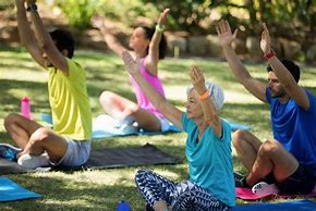 yoga in the park